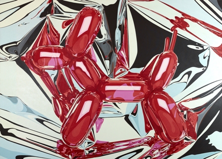 Jeff Koons Un ritratto privato Balloon Dog da serie Celebration Olio su tela 1995 1998
