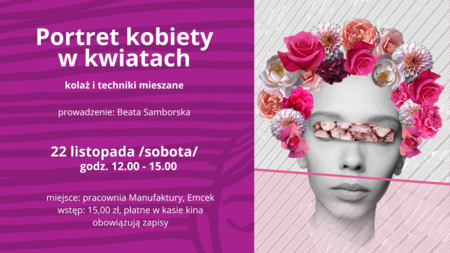 Portret kobiety w kwiatach baner